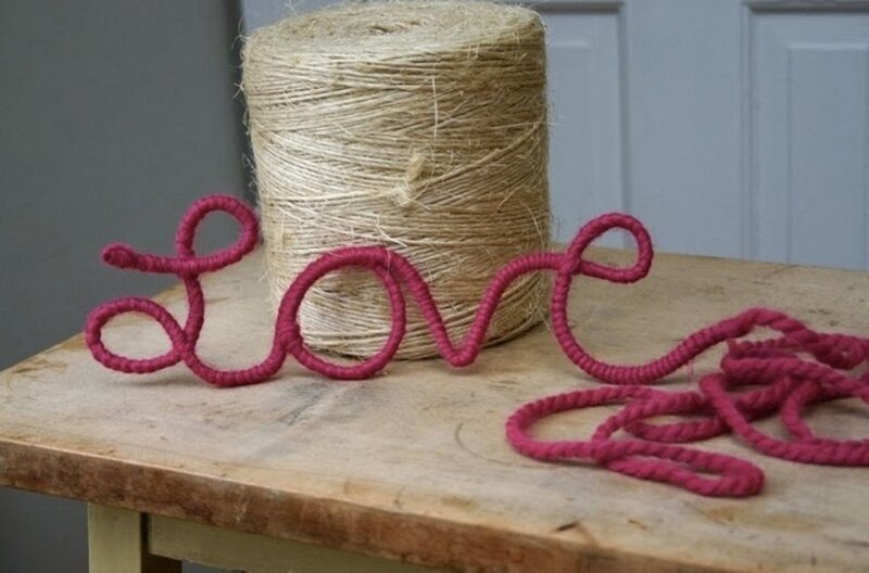 Pink Rope Spelling Love