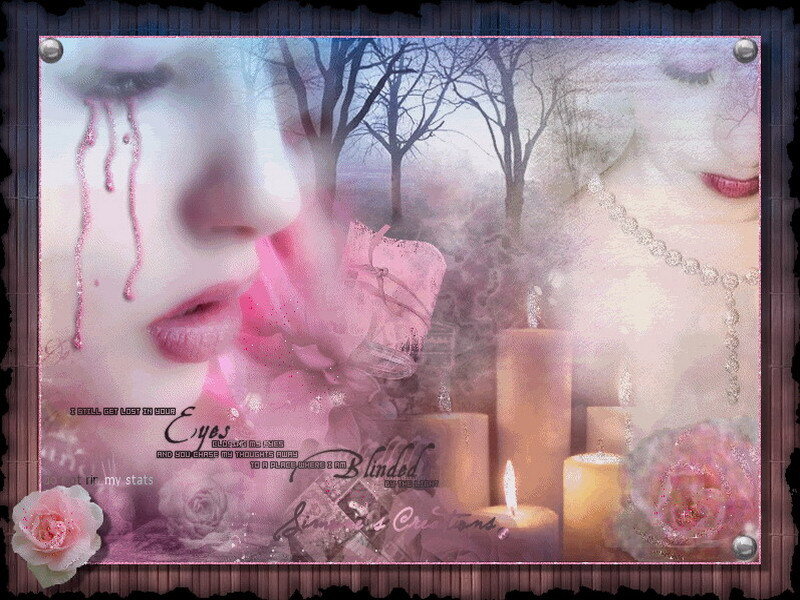 pink rose and candle collage