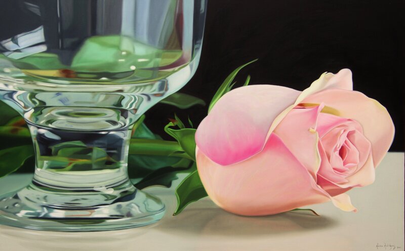Pink Rose and Glass