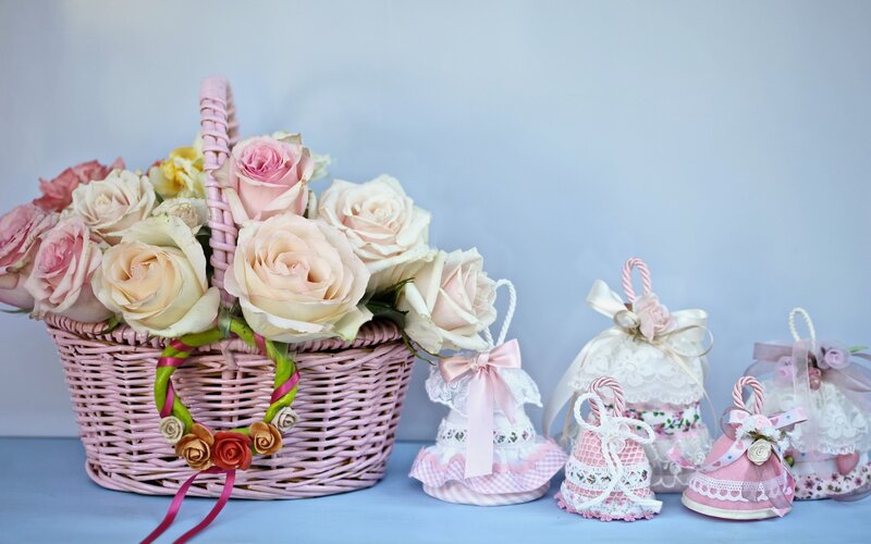 Pink Rose Basket — Calm