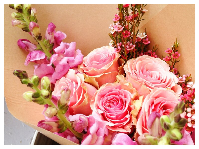 Pink Rose Bouquet — Calm, Photograph, Snapdragons