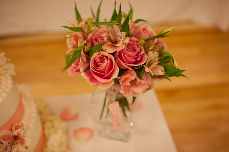 Pink Rose Bouquet — Calm, Photograph, Vase