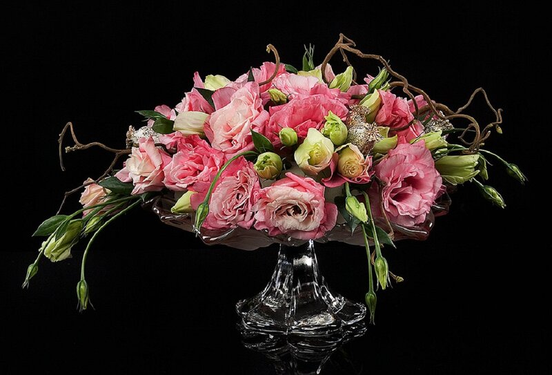Pink Rose Bouquet — Dramatic, Photograph