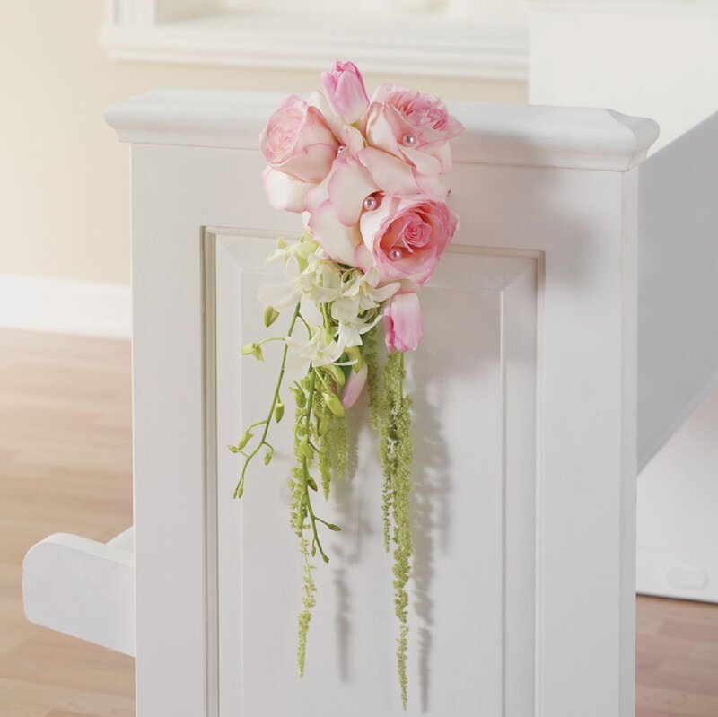 Pink Rose Bouquet — Elegant, Photograph, Flowers, Bench