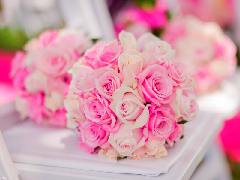 Pink Rose Bouquet — Festive, Afternoon
