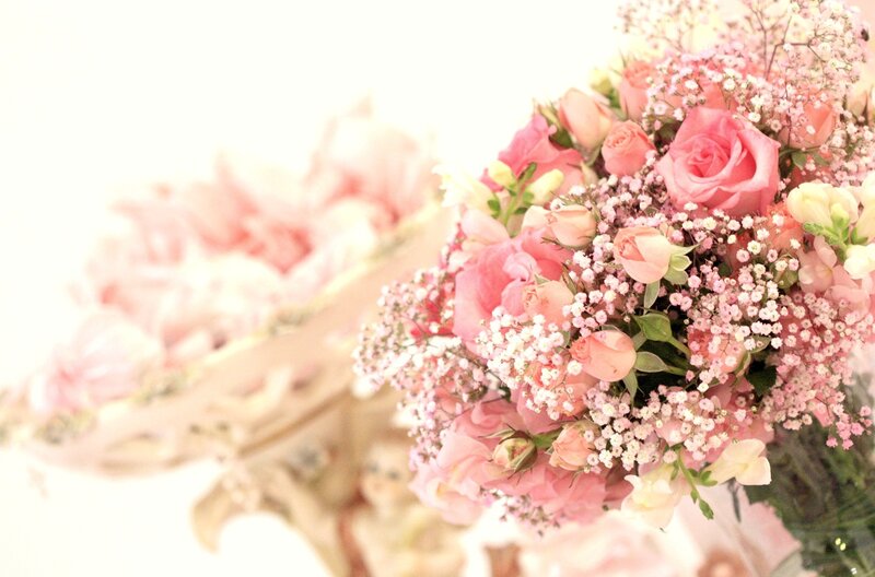 Pink Rose Bouquet — Soft, Photograph, Baby's Breath