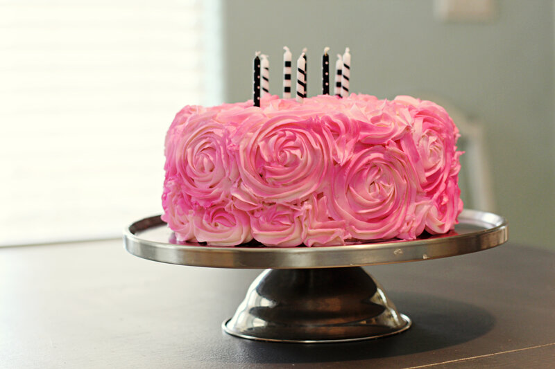 Pink Rose Cake — Festive