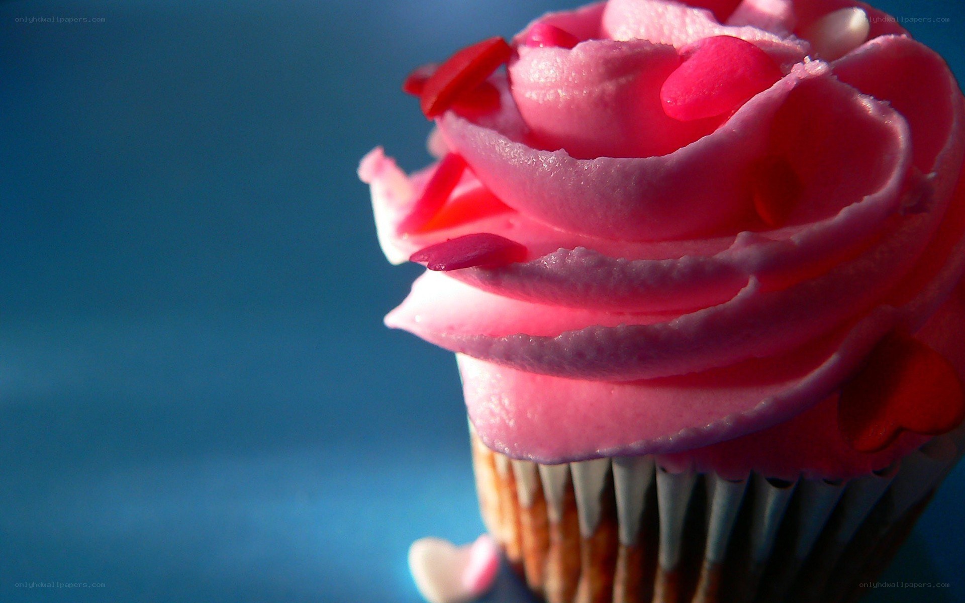 Pink rose cupcake