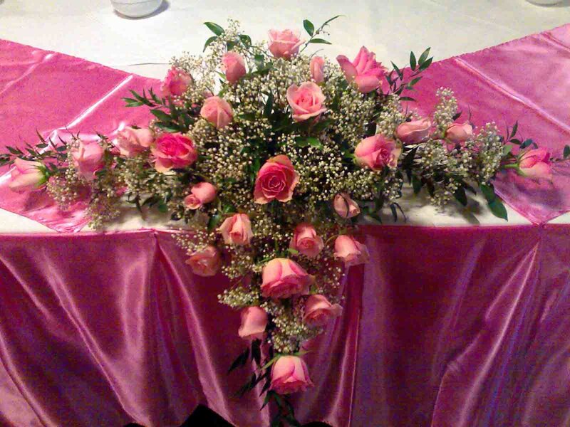Pink Rose Floral Arrangement — Elegant, Photograph