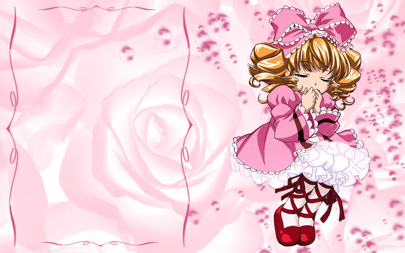 pink rose girl character