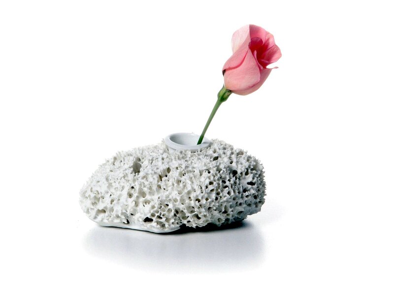 Pink Rose in Stone Vase