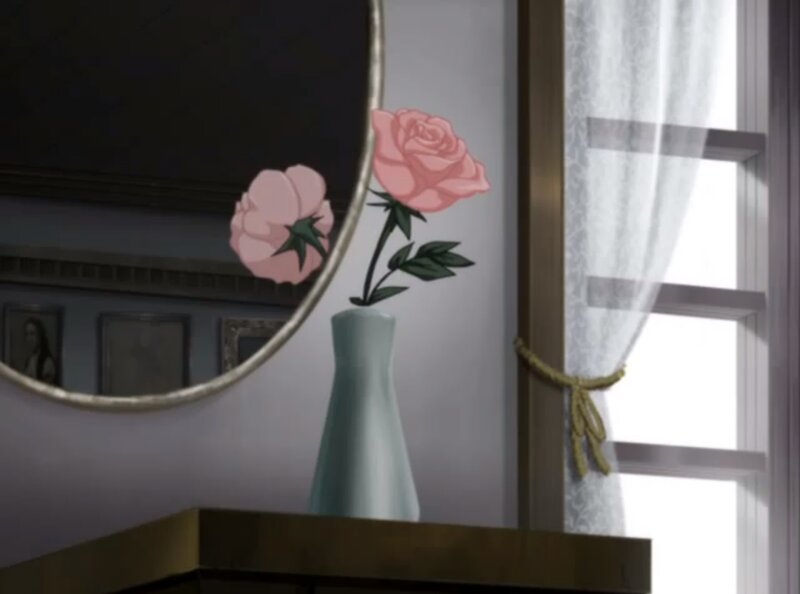 Pink Rose in Vase — Calm, Morning