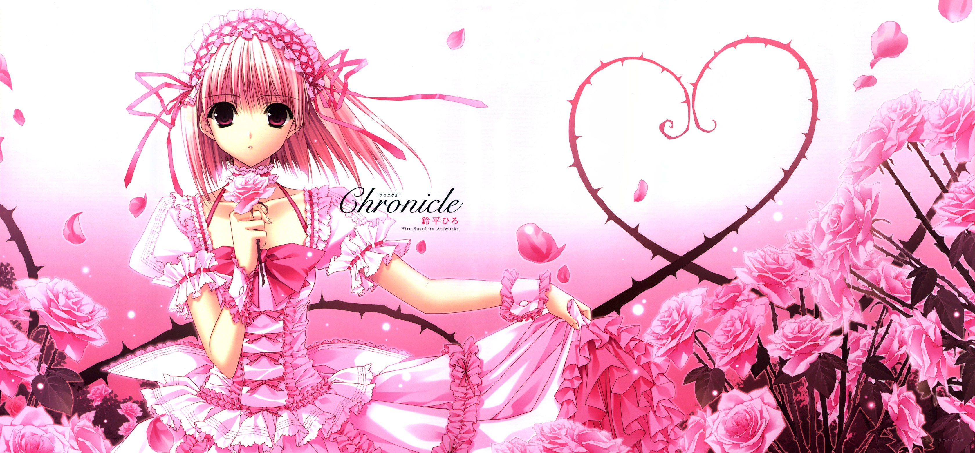 Pink rose princess art