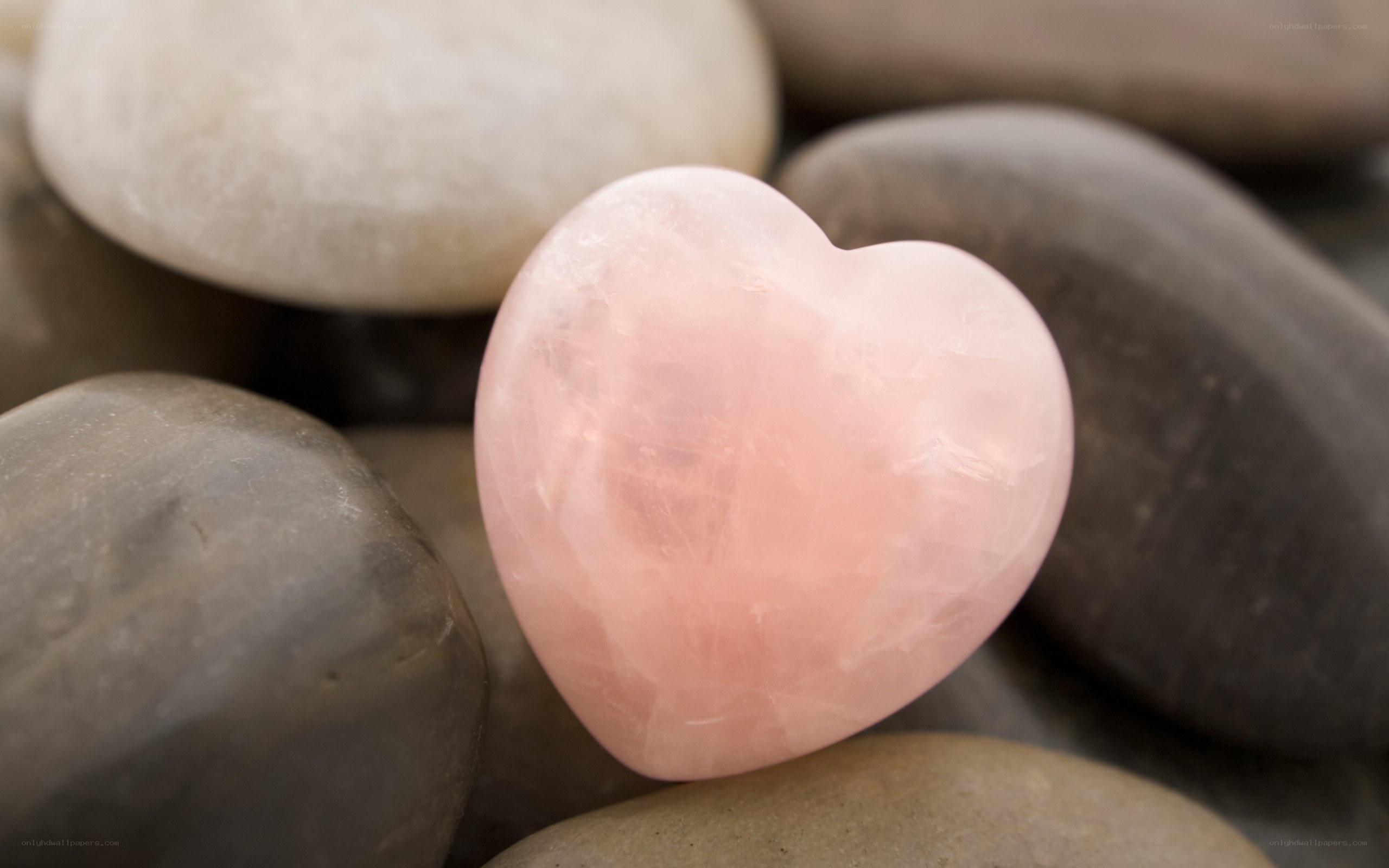 pink rose quartz heart