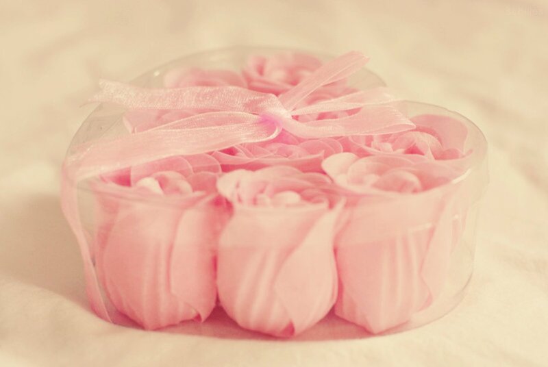 Pink Rose Soaps in Box
