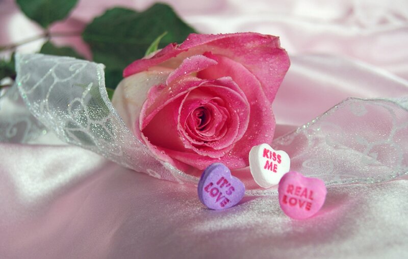 Pink Rose with Candies