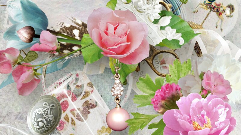 Pink Rose with Jewelry — Elegant