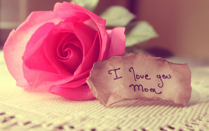 Pink Rose with Note