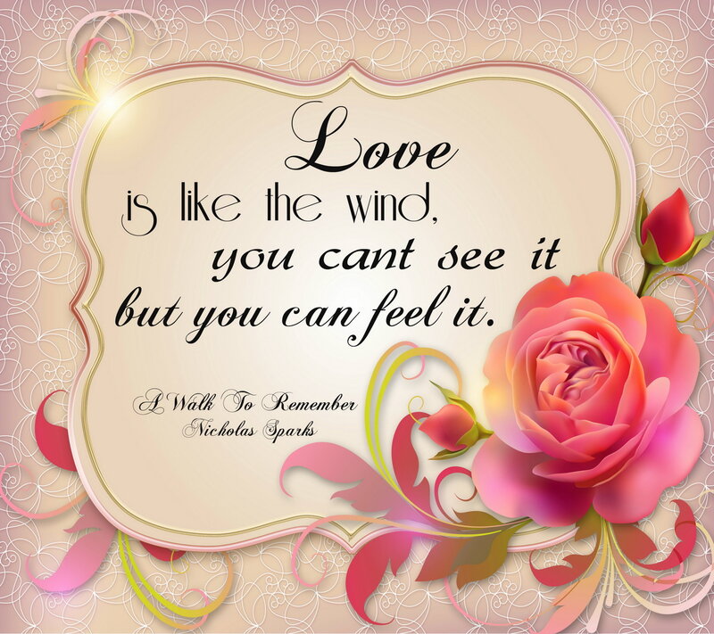 Pink Rose with Quote