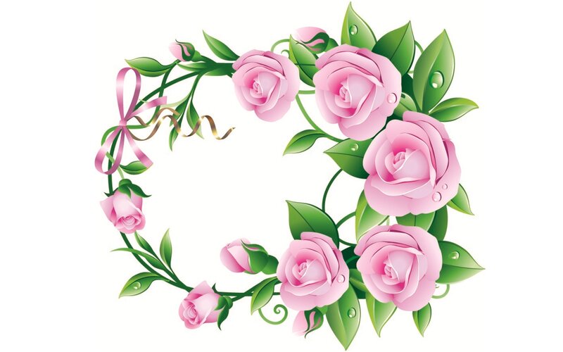 Pink Rose Wreath — Serene