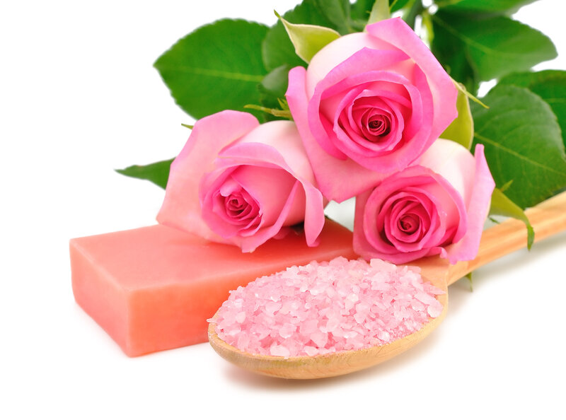 Pink Roses and Bath Products