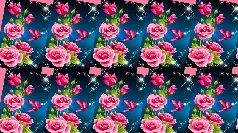 Pink Roses and Butterflies — Festive