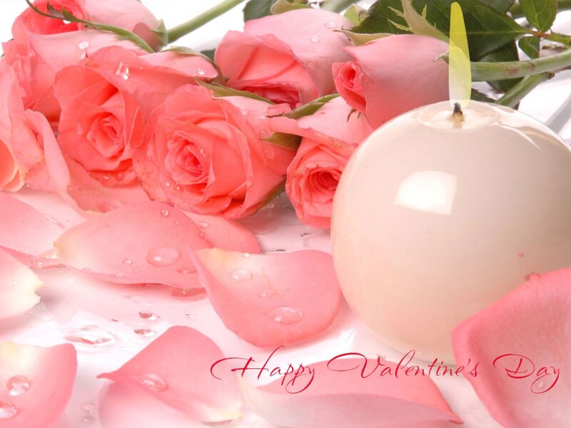 Pink Roses and Candle — Romantic