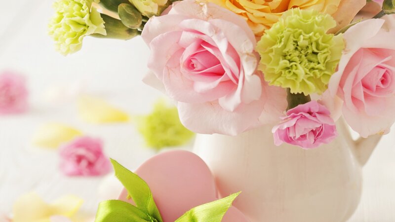 Pink Roses and Carnations — Serene, Spring