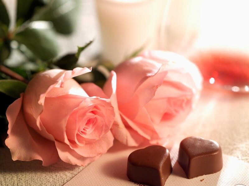 Pink Roses and Chocolates