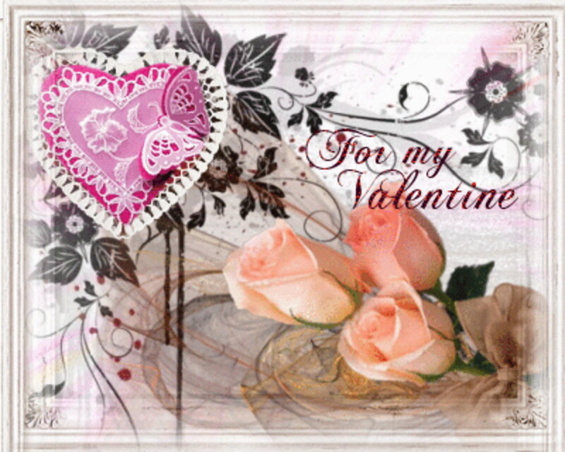 Pink Roses and Heart — Romantic, Illustration
