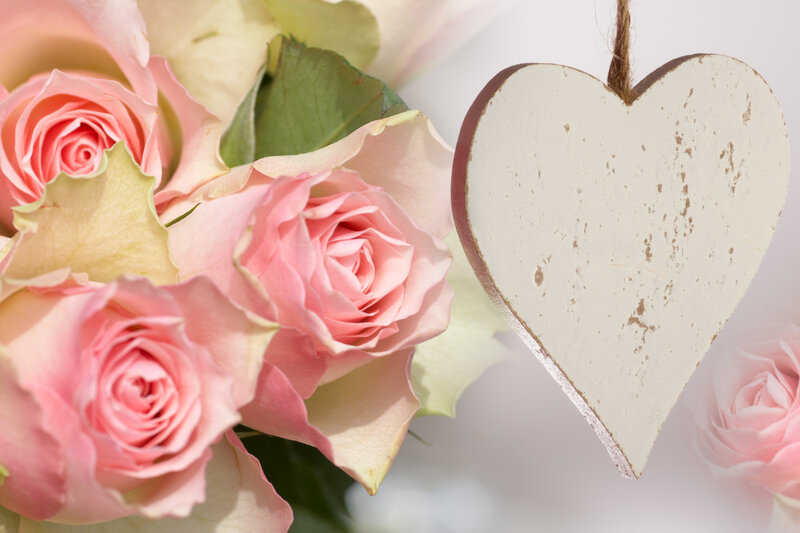 Pink Roses and Heart — Romantic
