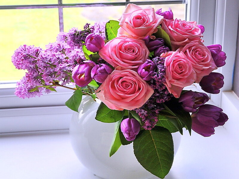 Pink Roses and Lilacs — Calm