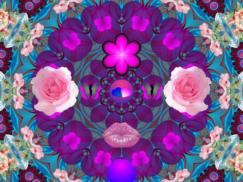 Pink Roses and Lips