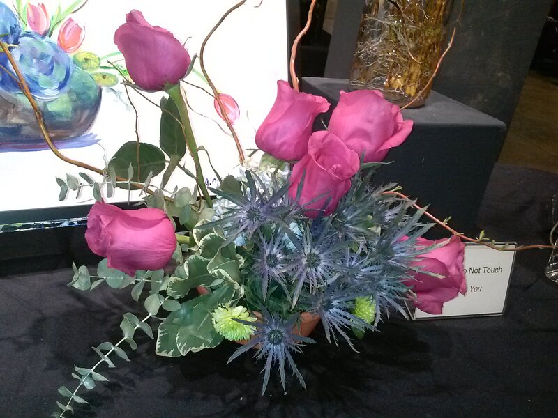 Pink Roses and Thistles