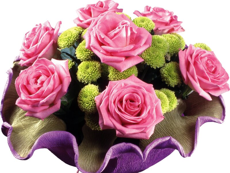 Pink Roses Bouquet — Calm, Photograph