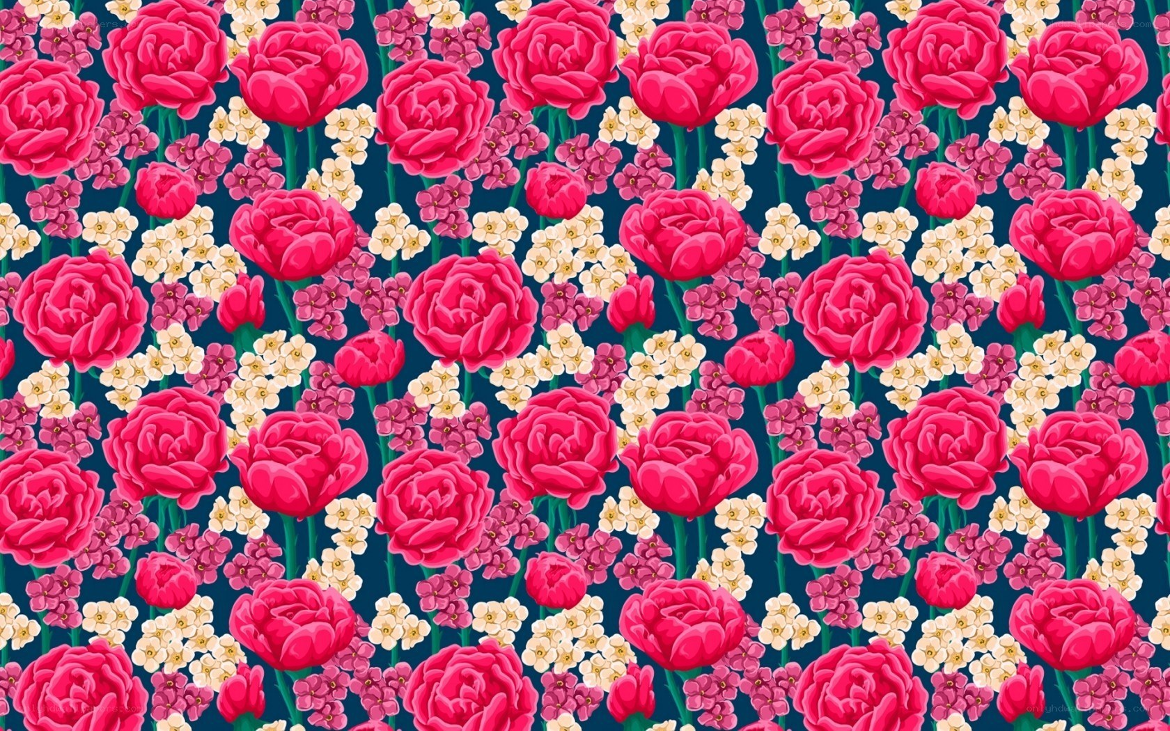 pink roses floral pattern