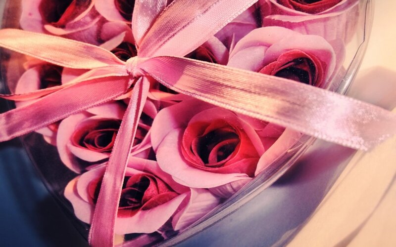Pink Roses in a Box — Romantic