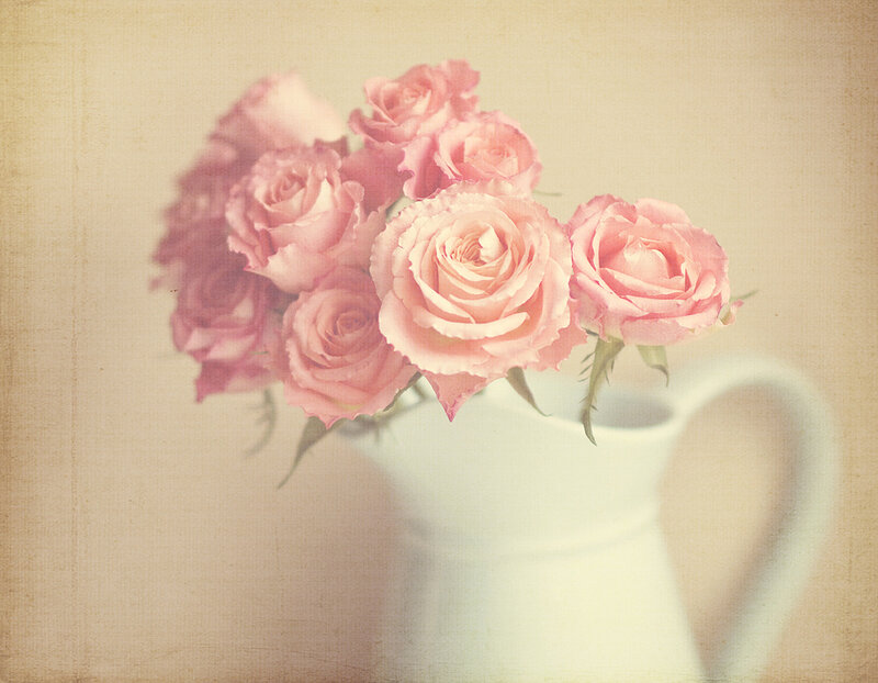 Pink Roses in a Pitcher — Calm