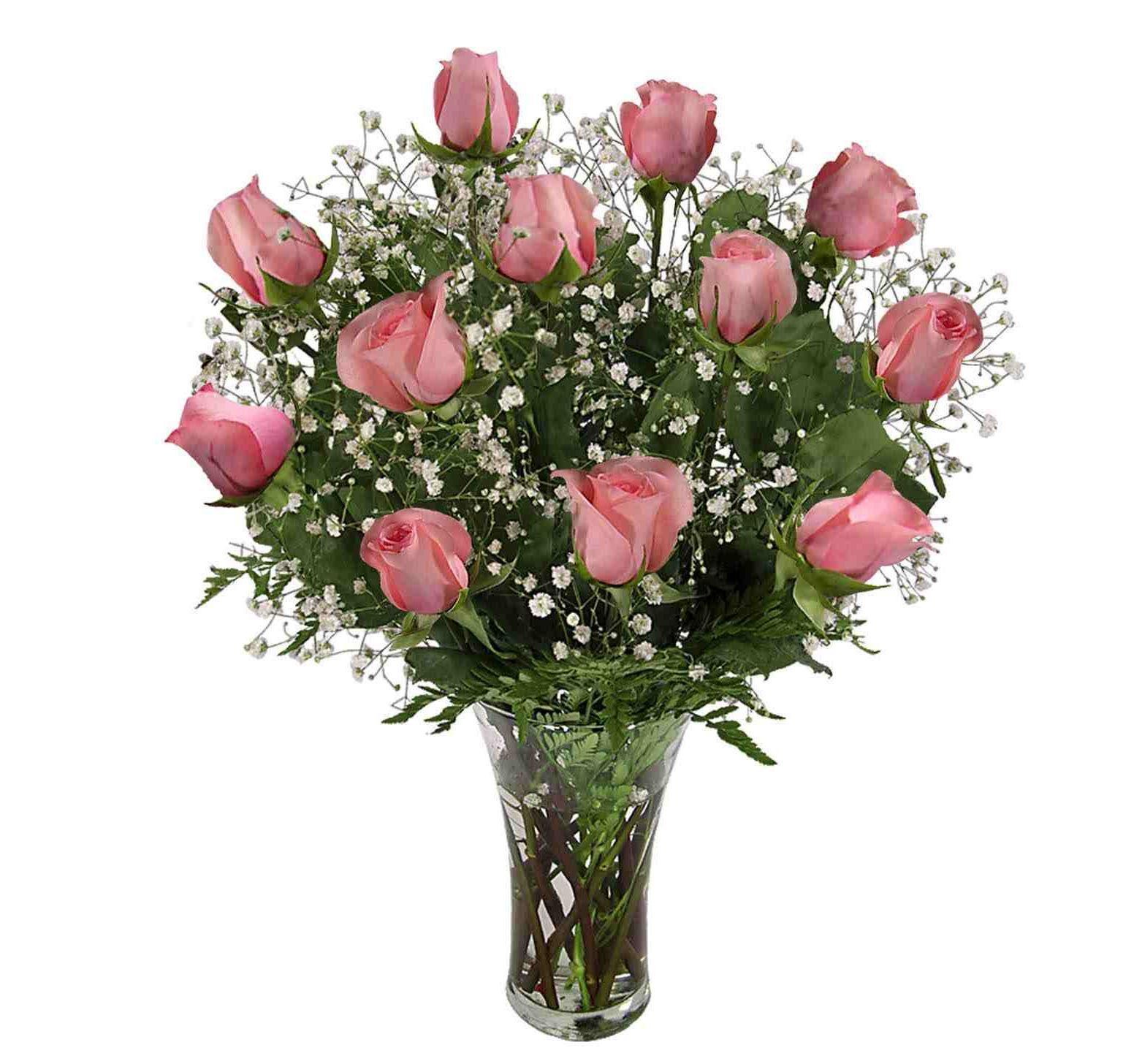 Pink roses in a vase