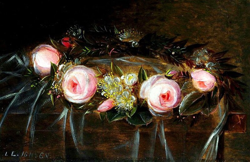 Pink Roses in a Wreath