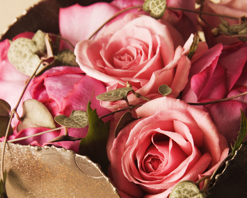 Pink Roses in Arrangement
