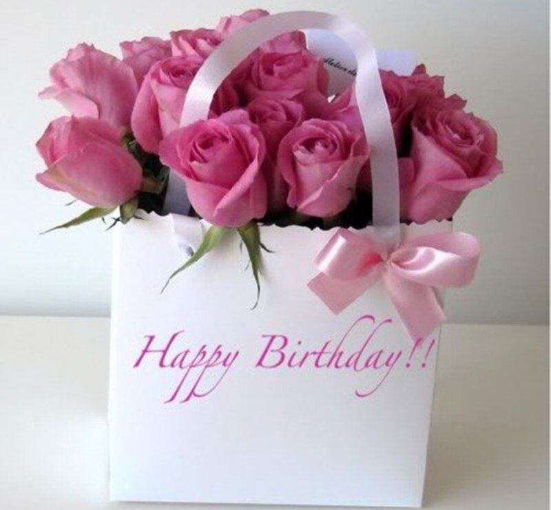 Pink Roses in Bag