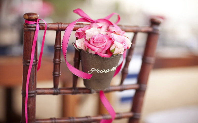 Pink Roses in Bucket