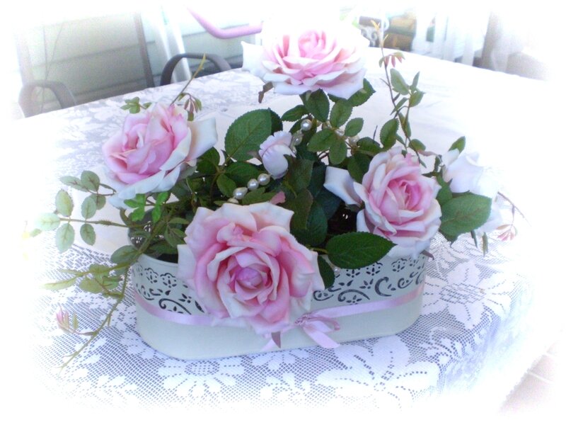 Pink Roses in Container — Calm