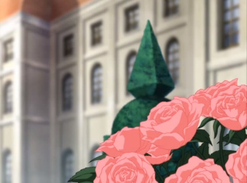 Pink Roses in Foreground — Serene
