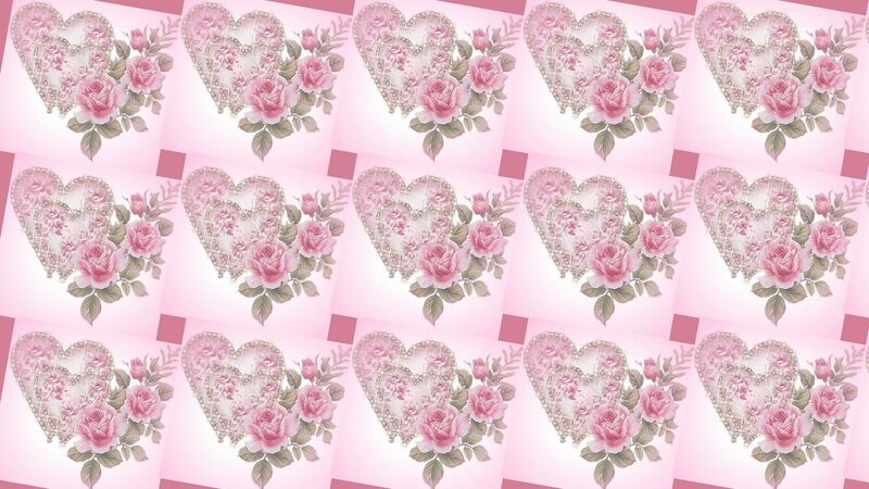 Pink Roses in Heart — Romantic