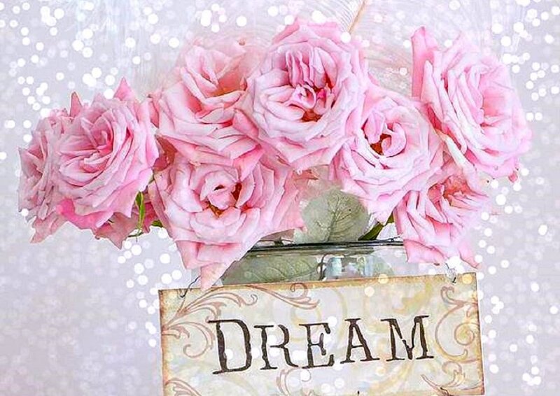 Pink Roses in Vase — Dreamy, Photograph