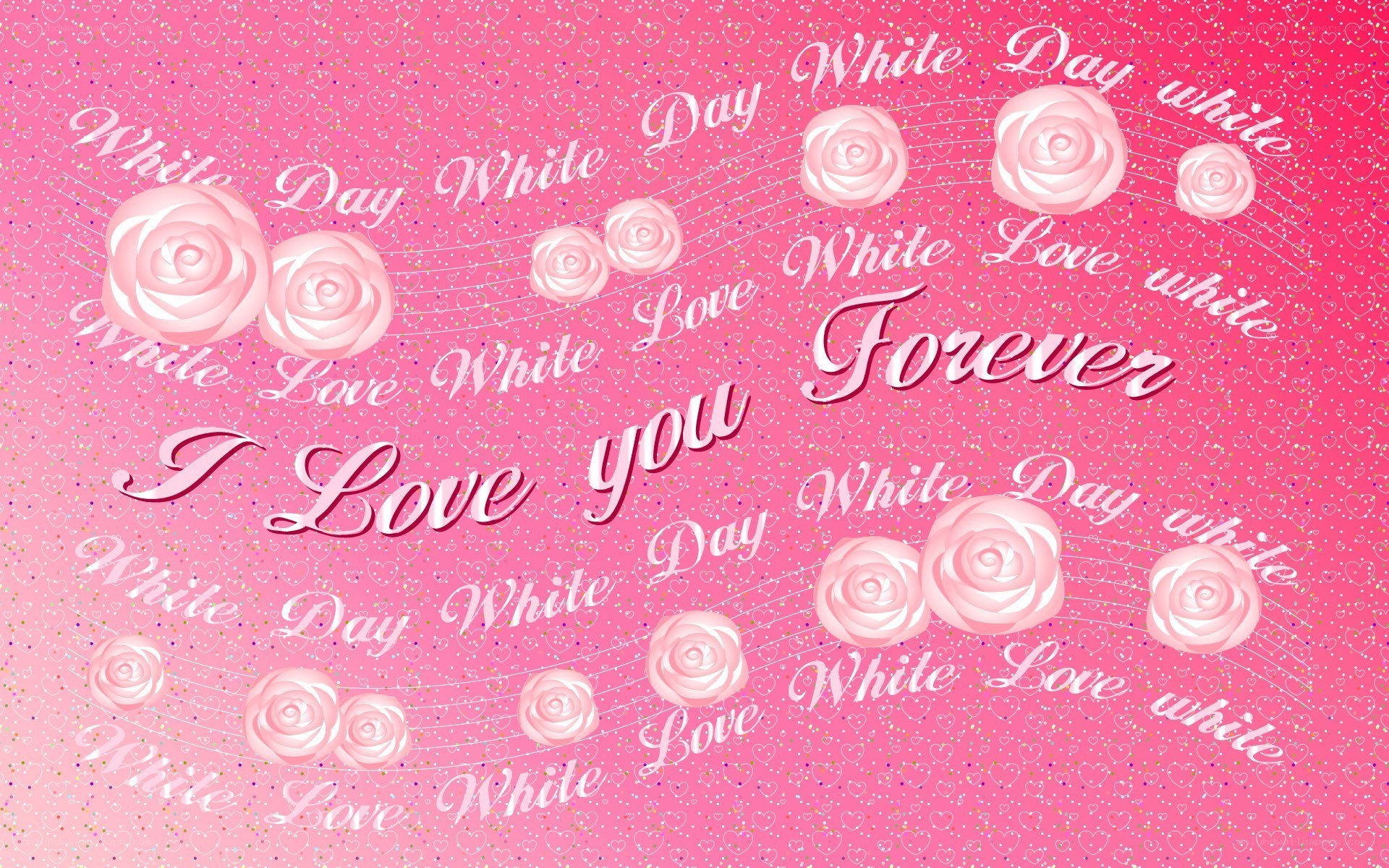 pink roses love message