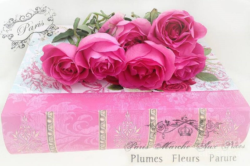 Pink Roses on Box