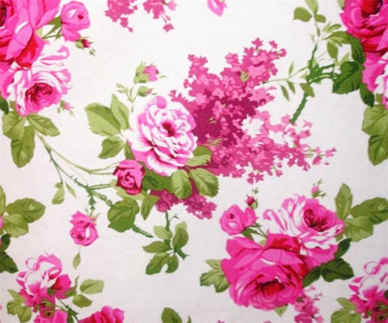 Pink Roses on Fabric — Calm, Illustration